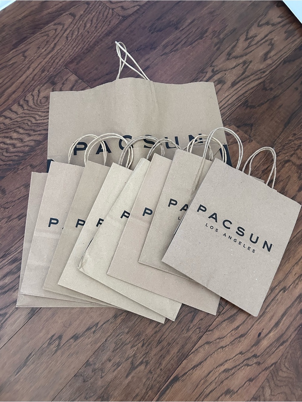 PACSUN Brown Paper Tote Bag